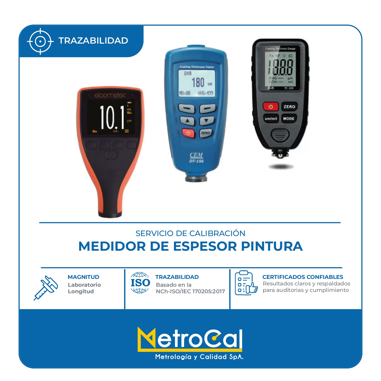 Calibración Medidor de Espesor Pintura